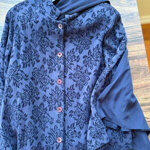 Coldwater Creek Navy coat and skirt set. Sz 12